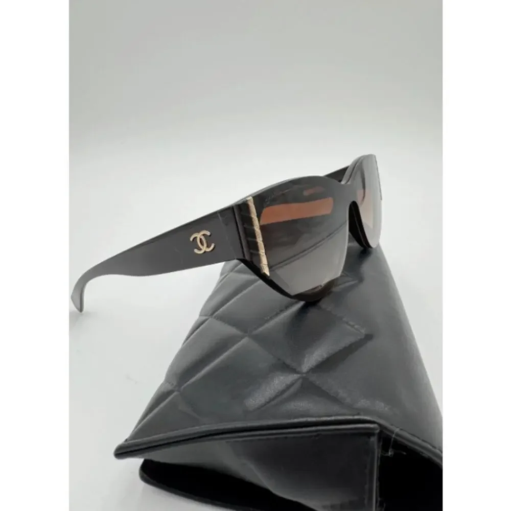 Chanel Acetate Cat Eye Sunglasses 6054 Black
